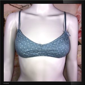 Denim look polka dot Bralette from F21